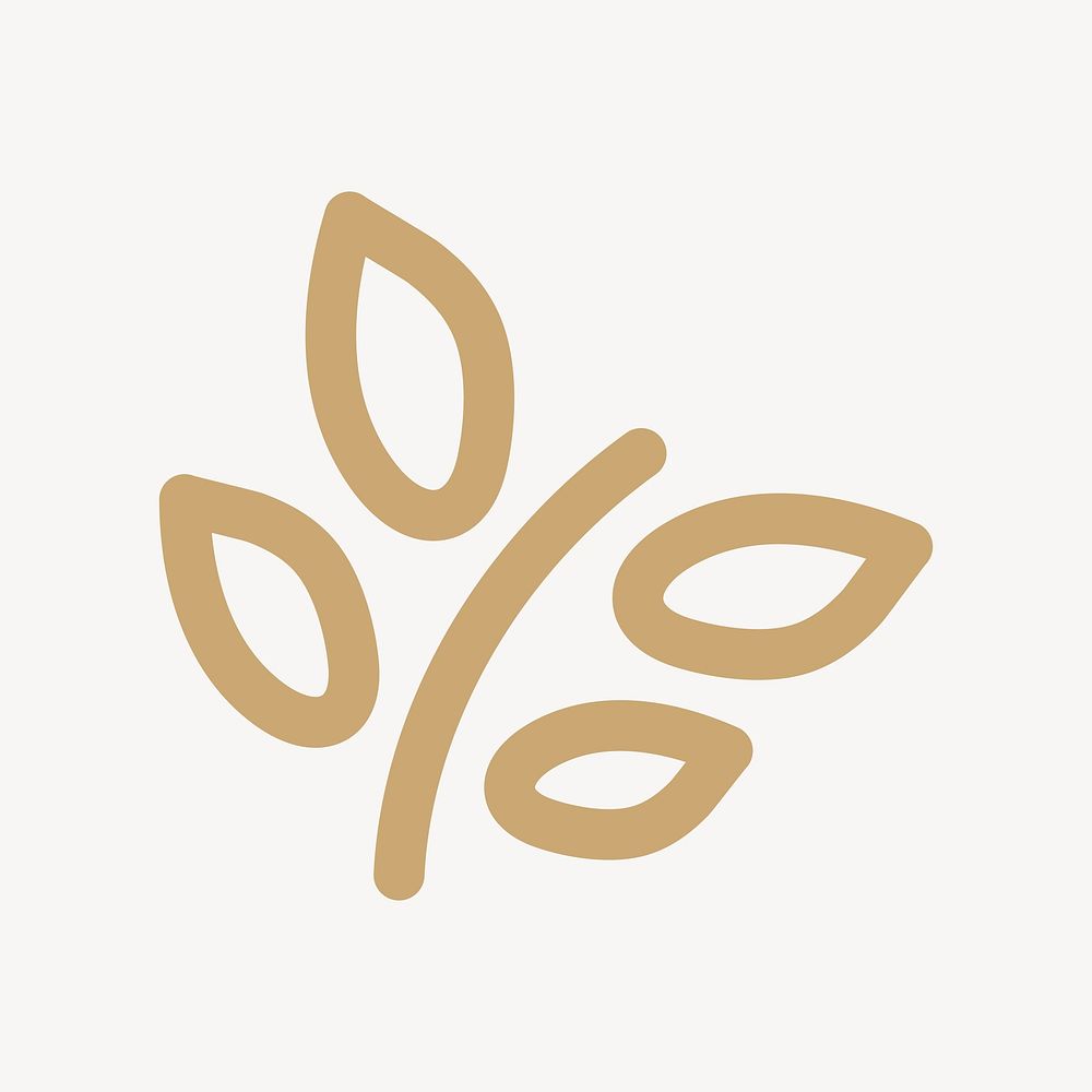 Spa icon, gold logo element vector