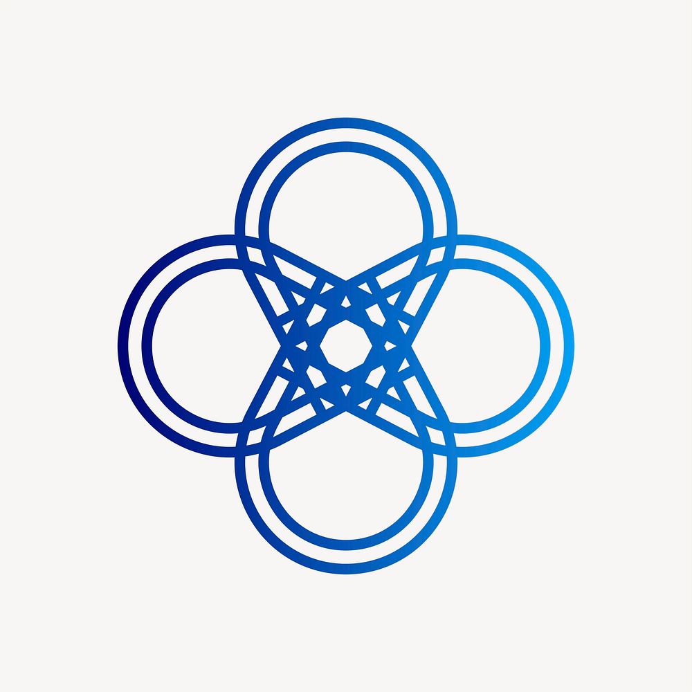 Spa icon, gradient logo element psd