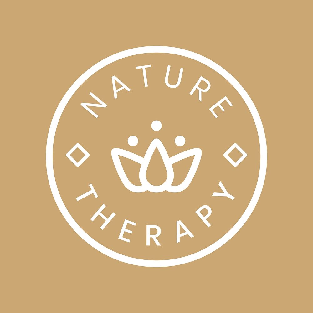 Nature therapy logo template, modern design vector