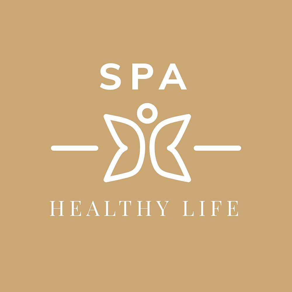 Beauty spa logo template, modern business psd