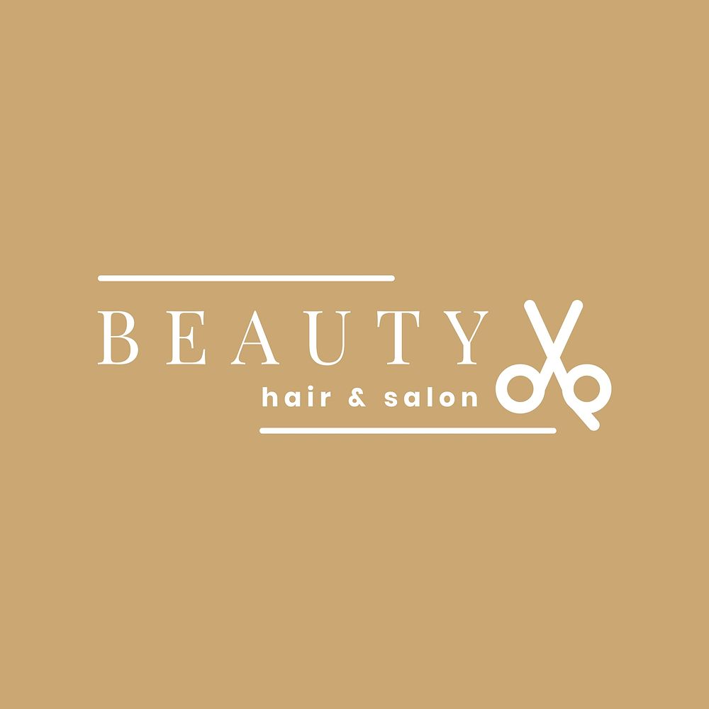 Beauty salon logo element vector