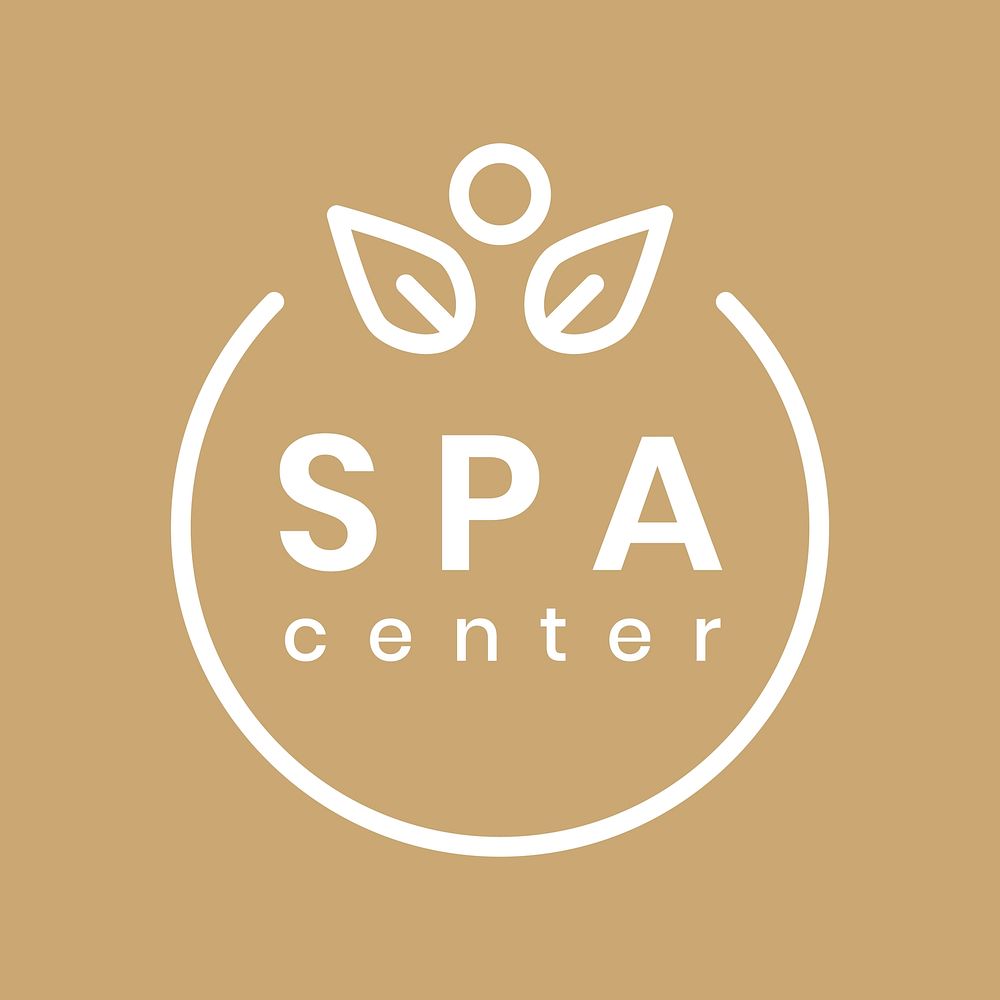 Spa center logo template, modern design vector