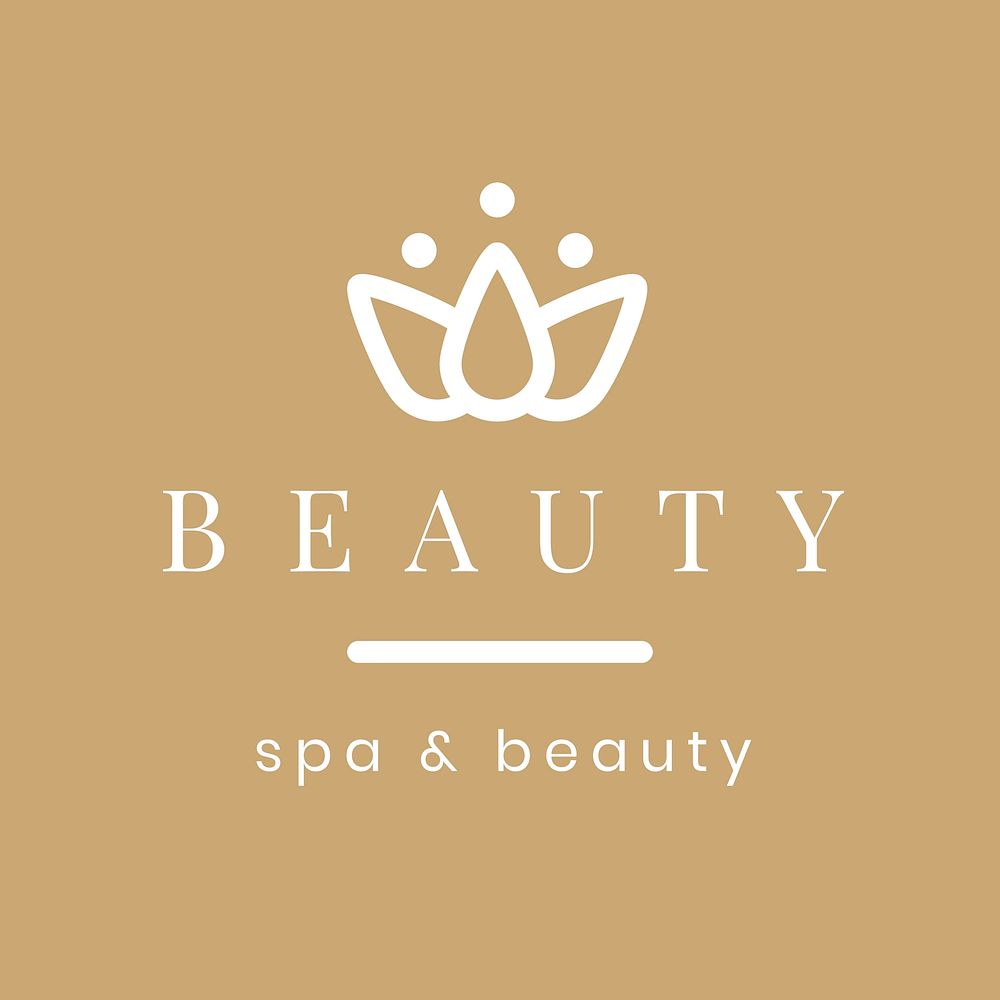 Beauty spa logo template, modern business psd