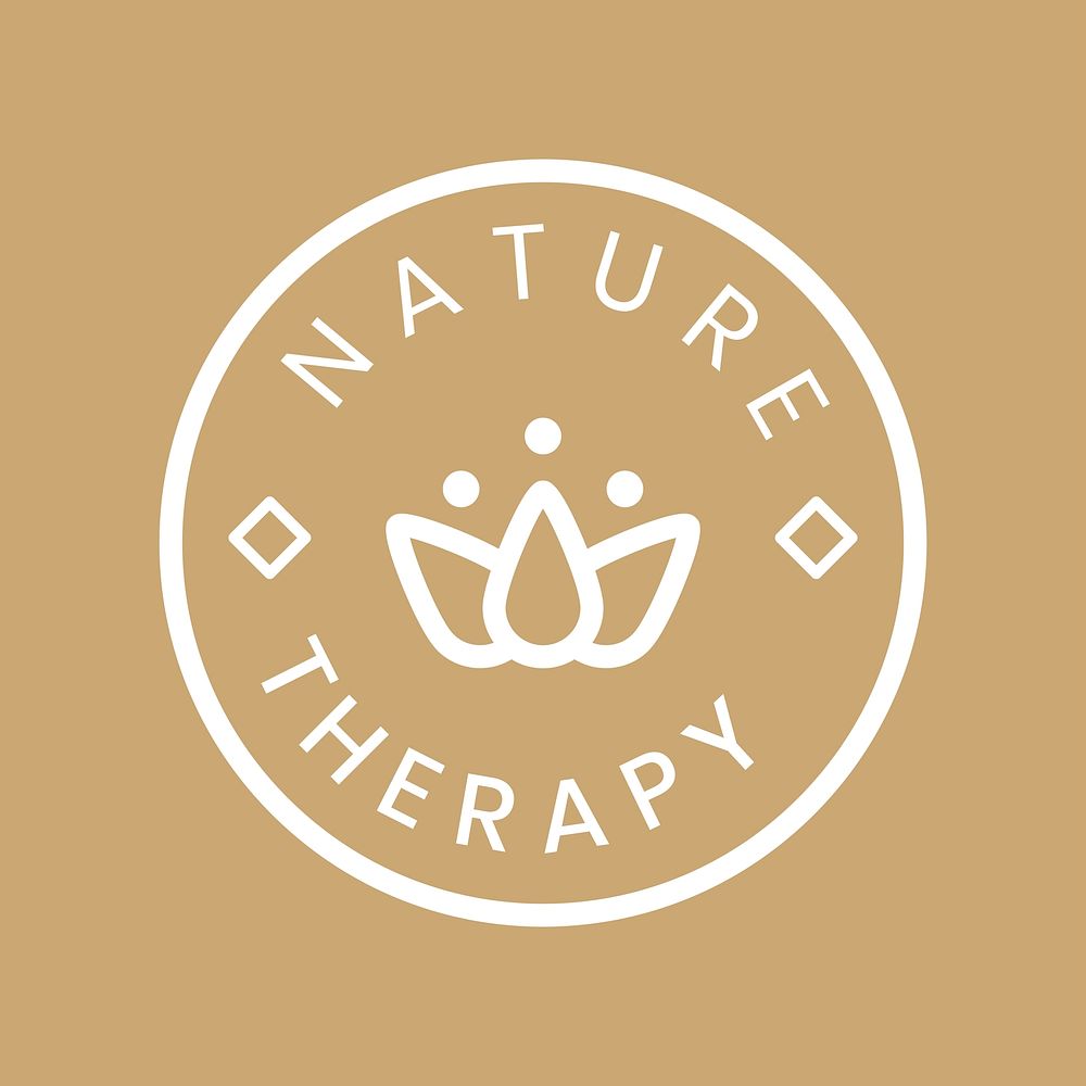 Nature therapy logo template, modern business design psd