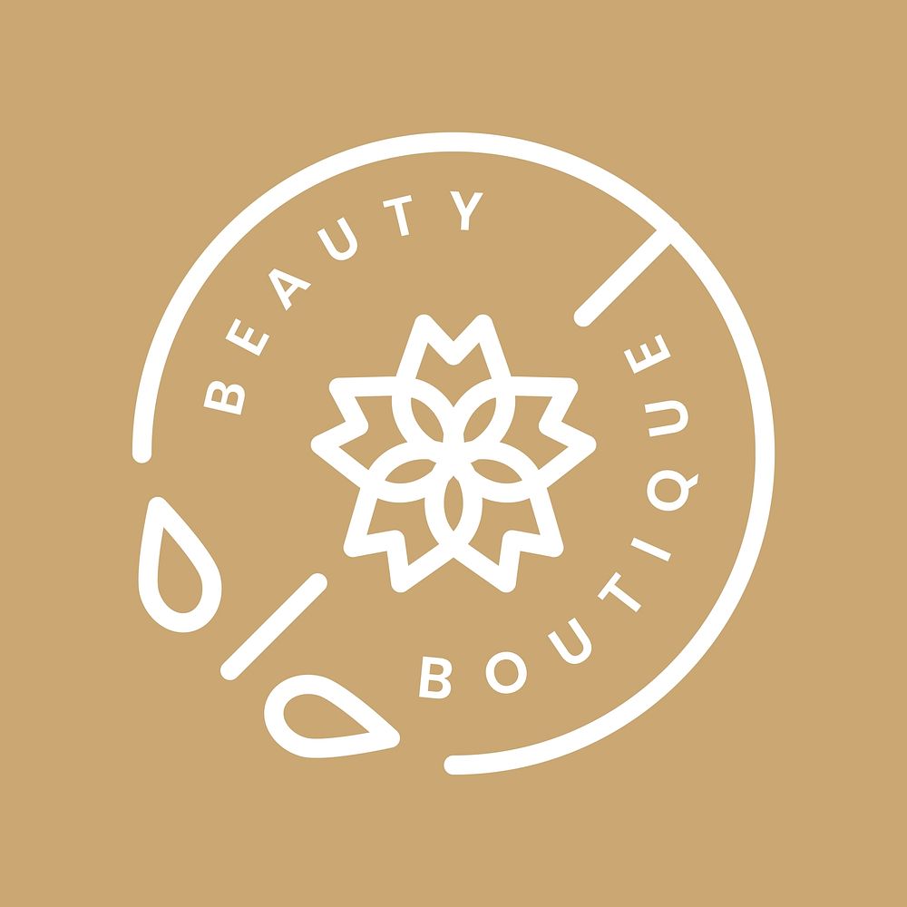 Beauty boutique logo template, modern design vector