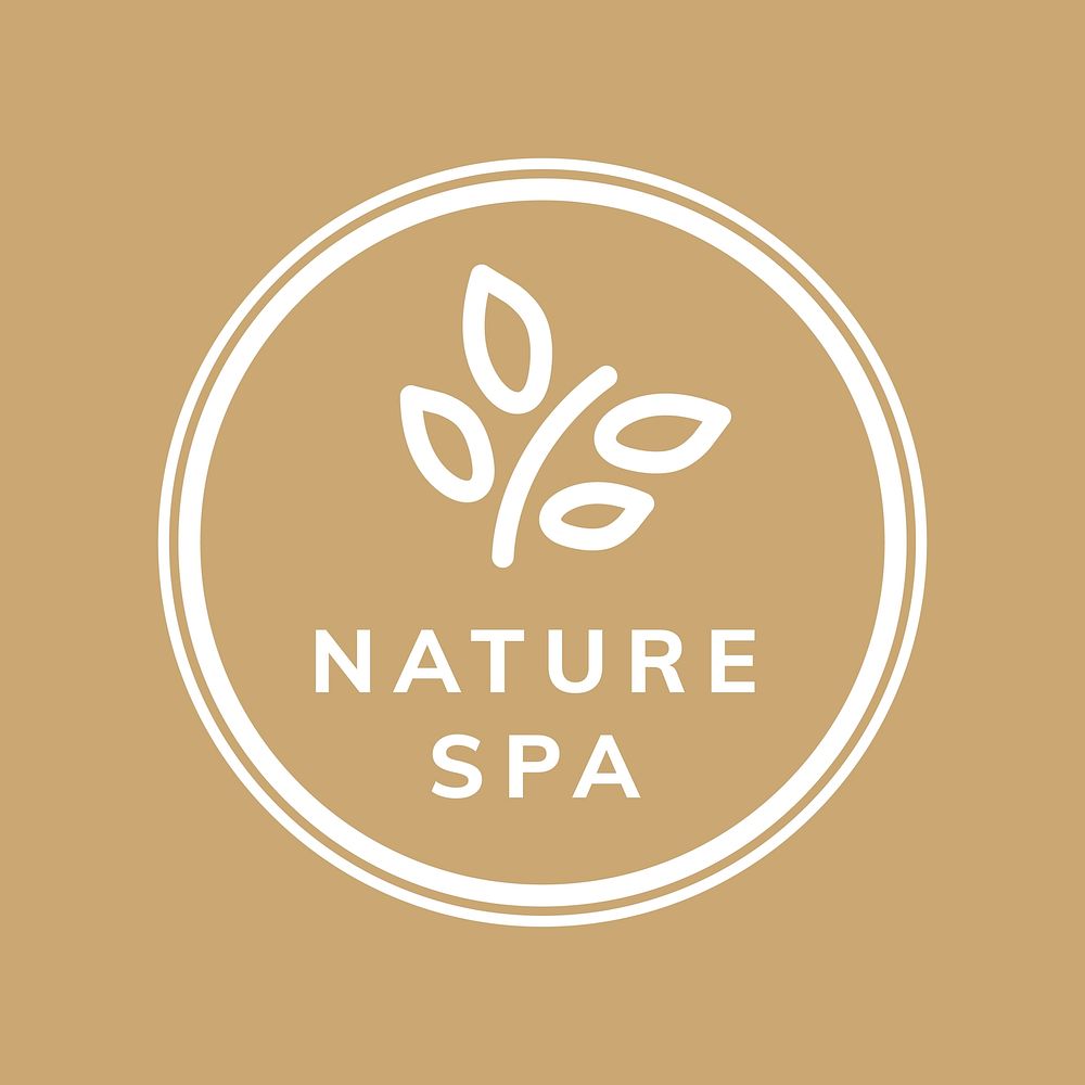 Beauty spa logo template, modern design vector