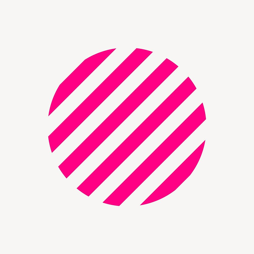 Geometric shape, pink design element vector
