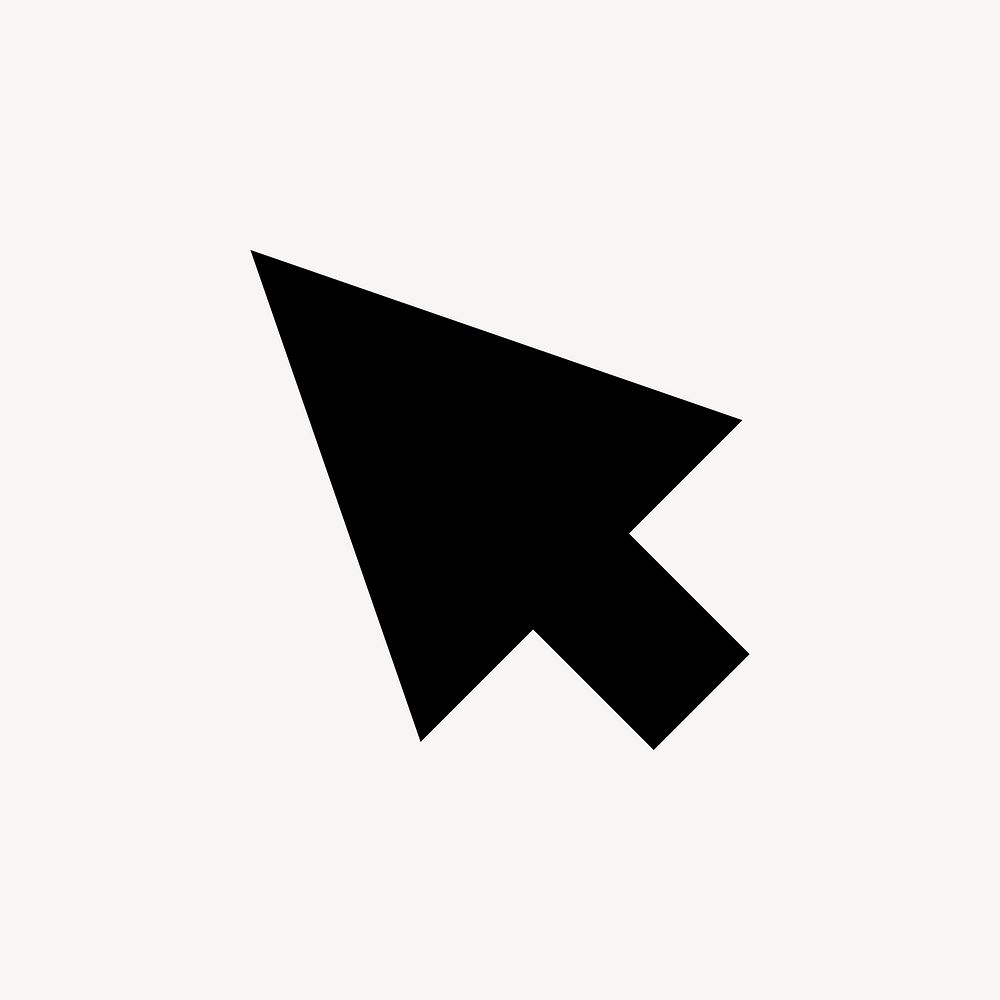 Mouse cursor black icon vector