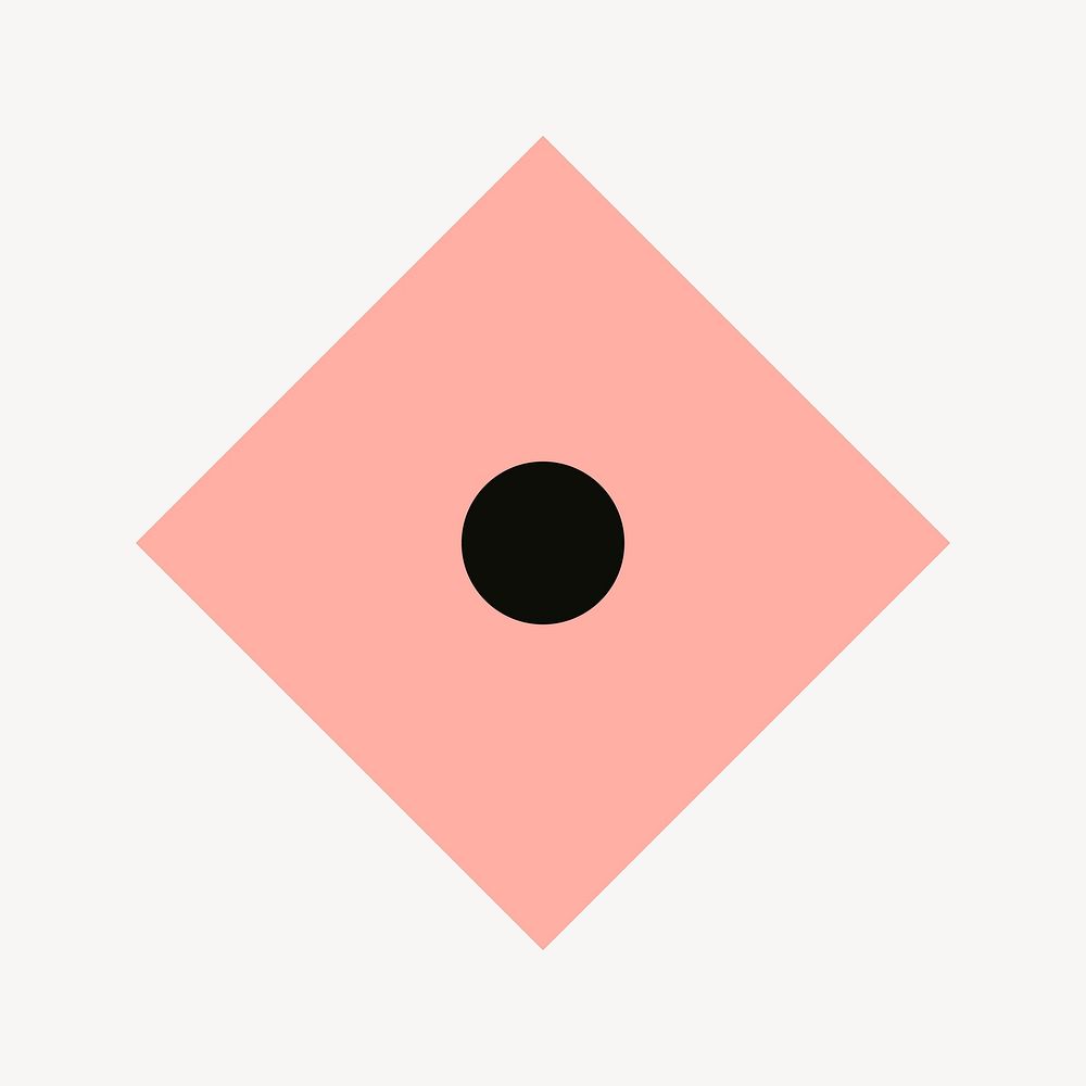Square eye, pink design element vector