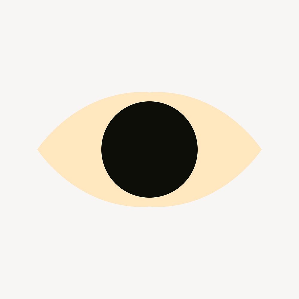 Black eye illustration design element vector