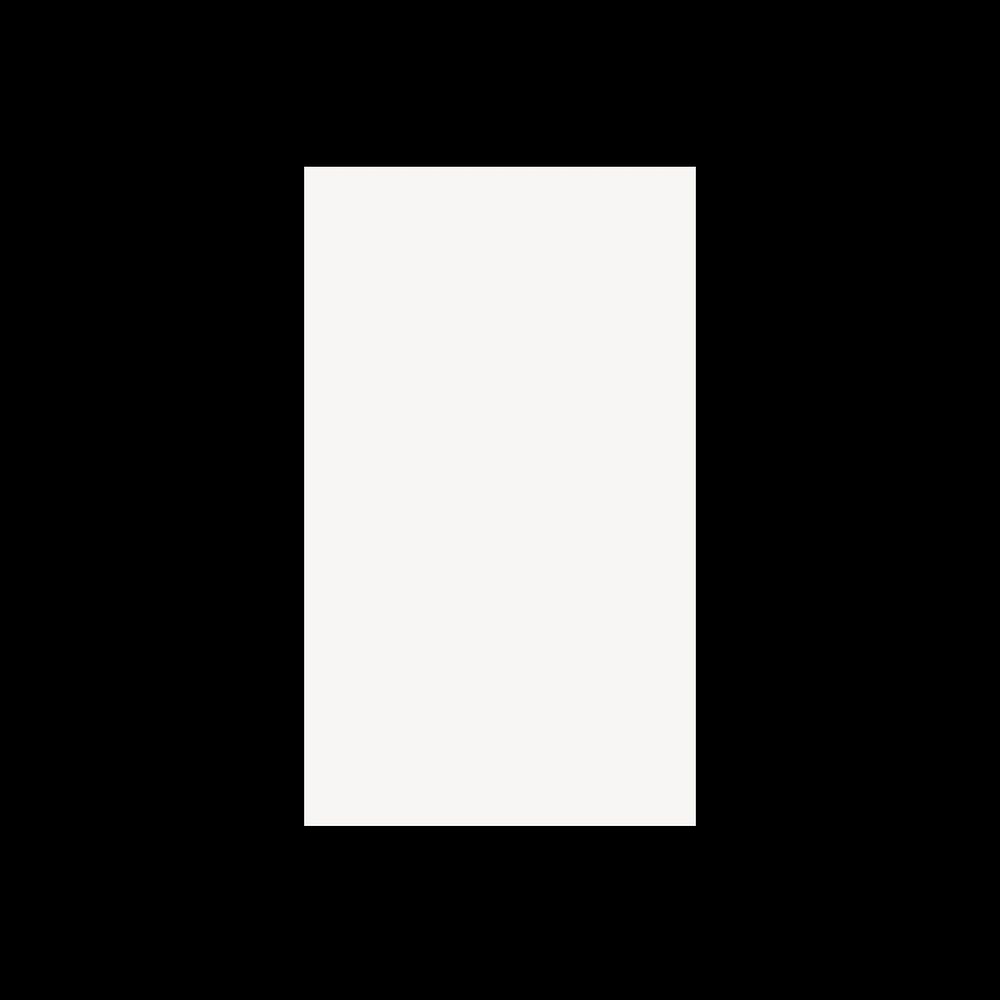 Black rectangle frame, geometric shape vector