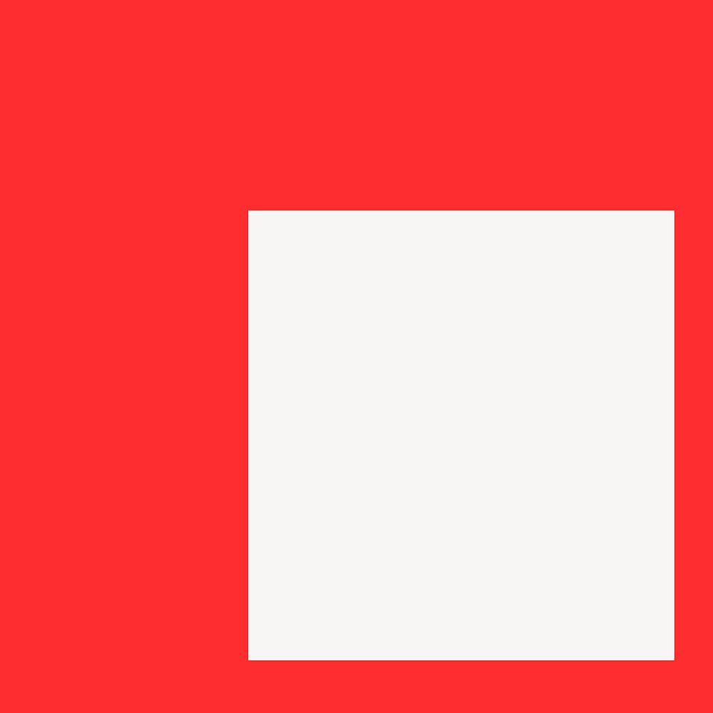 Red frame, geometric shape vector
