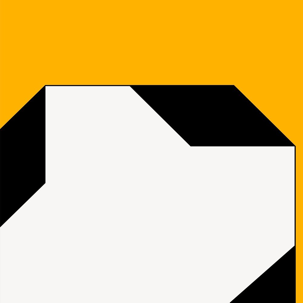 Yellow frame, geometric shape vector