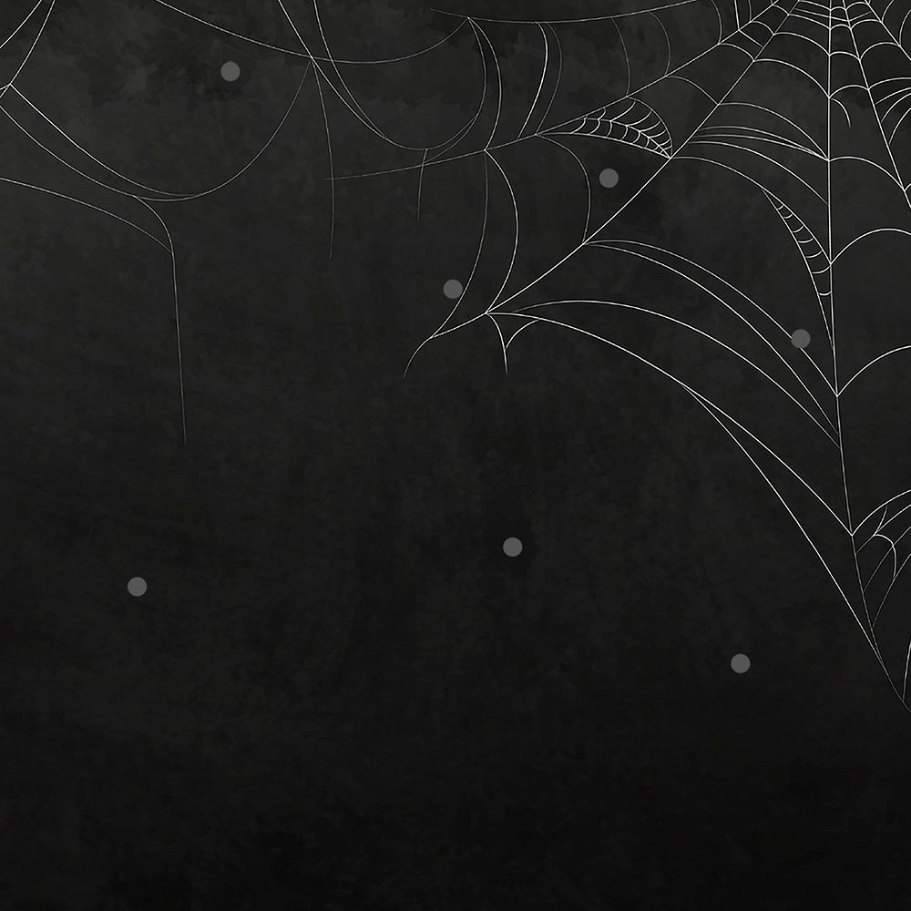 Black background, spider web design