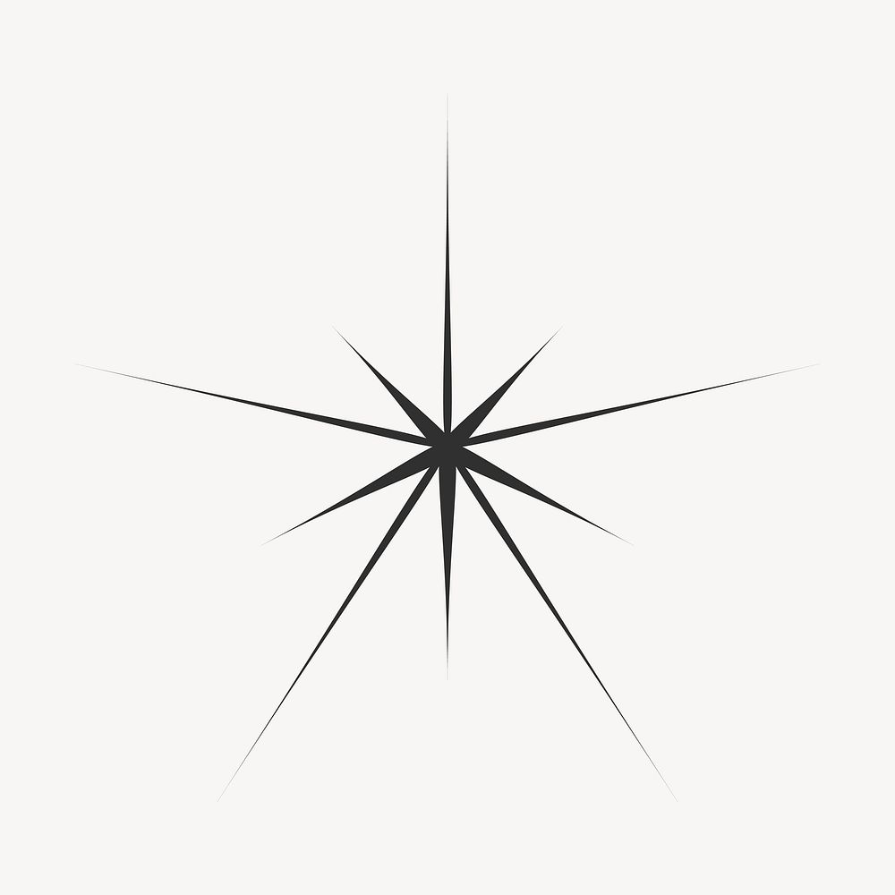 Black minimal starburst, aesthetic shape | Premium Vector - rawpixel