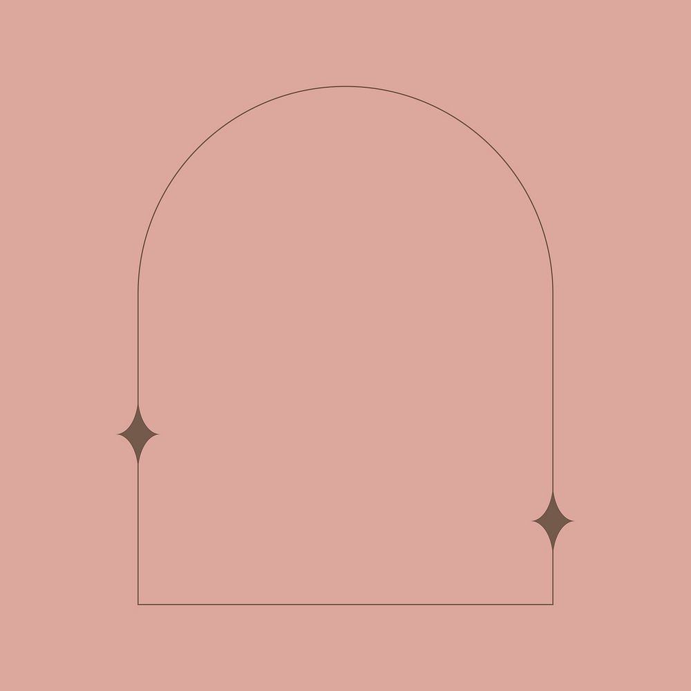 Aesthetic arch shape, frame, line art design vector