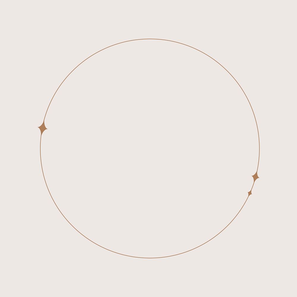 Line art circle, minimal frame psd