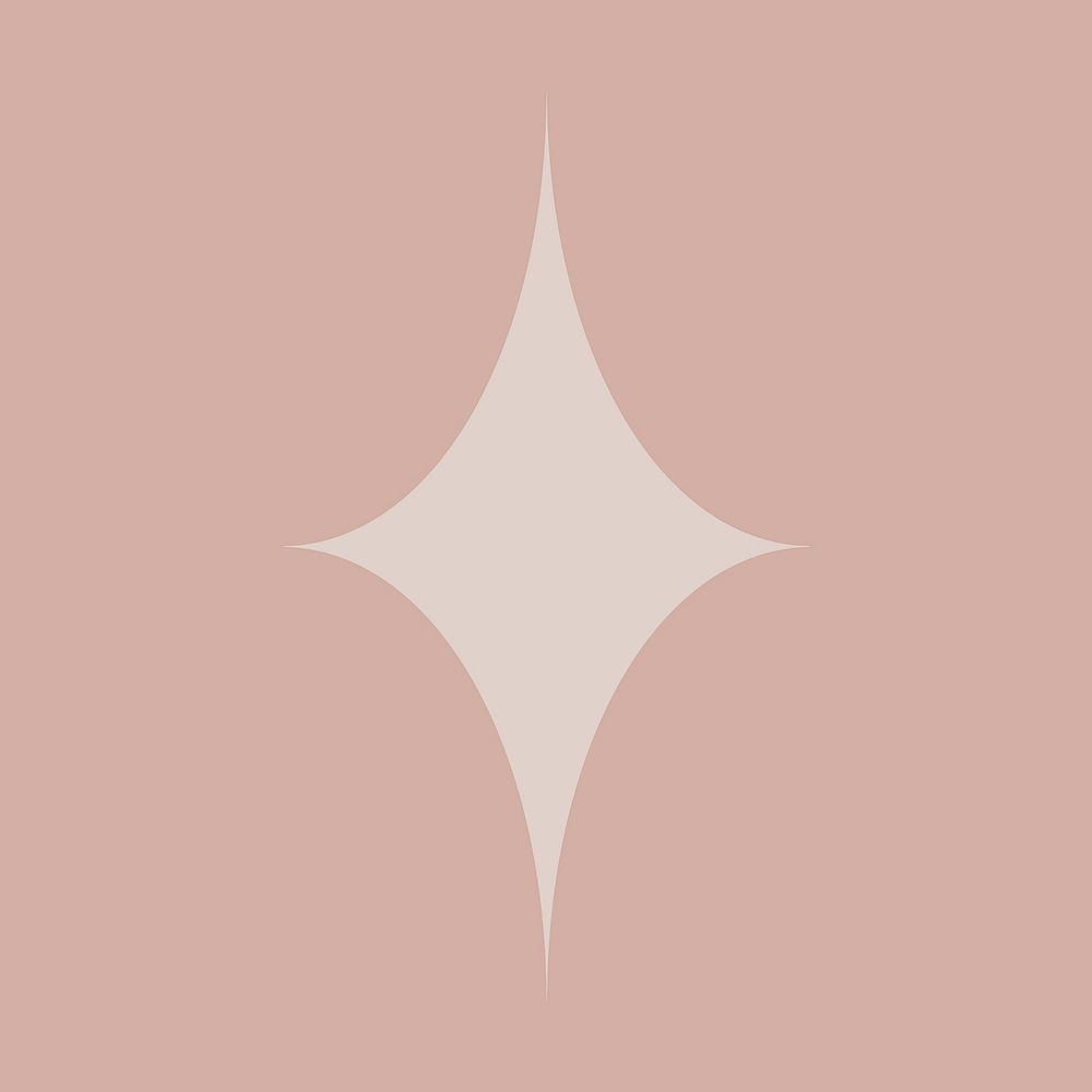 Beige sparkle star, aesthetic shape Free Vector rawpixel