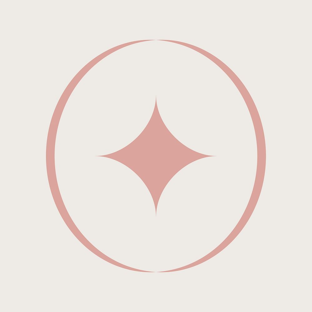 Minimal sparkle star, aesthetic circle Free PSD rawpixel