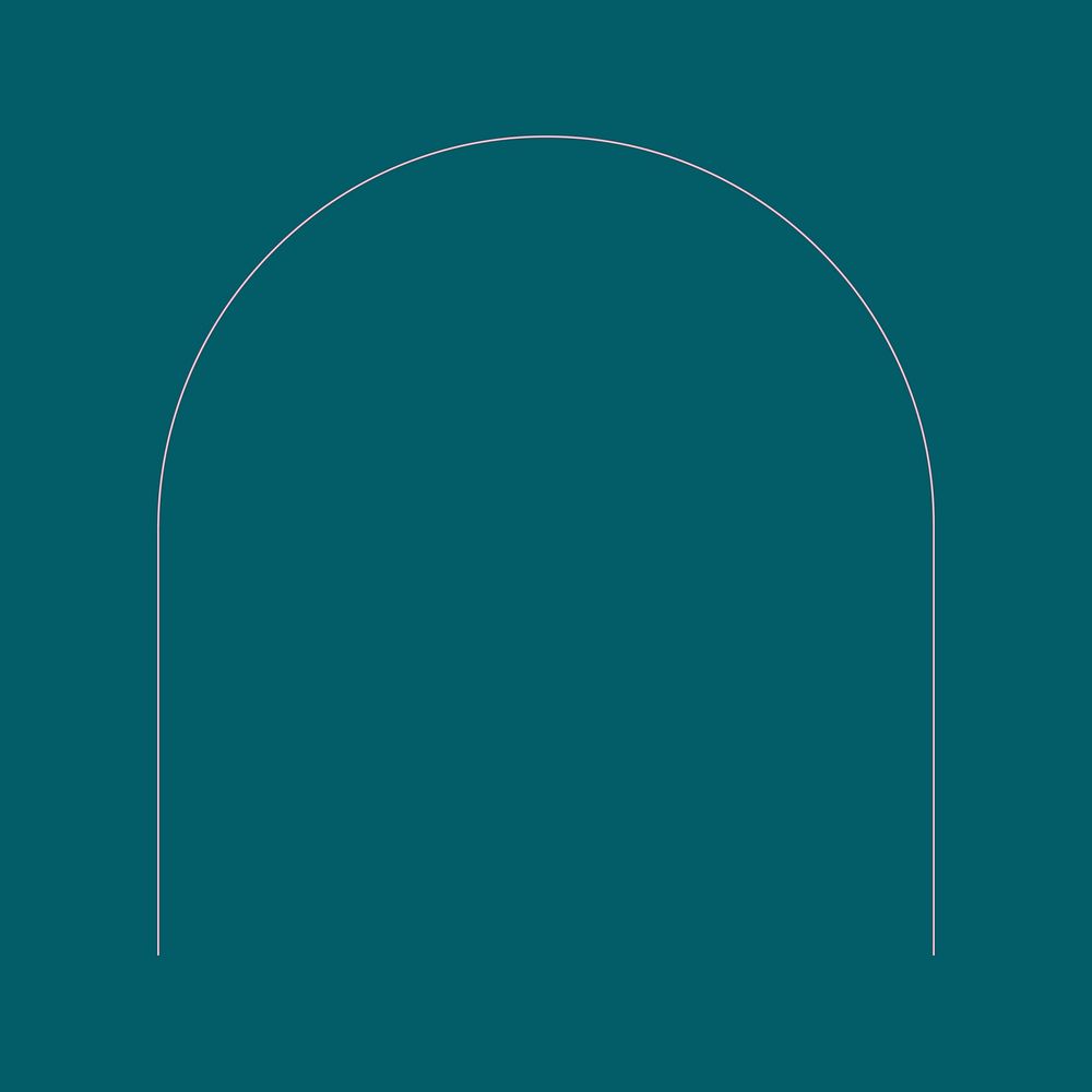 Minimal arch shape, line art design vector