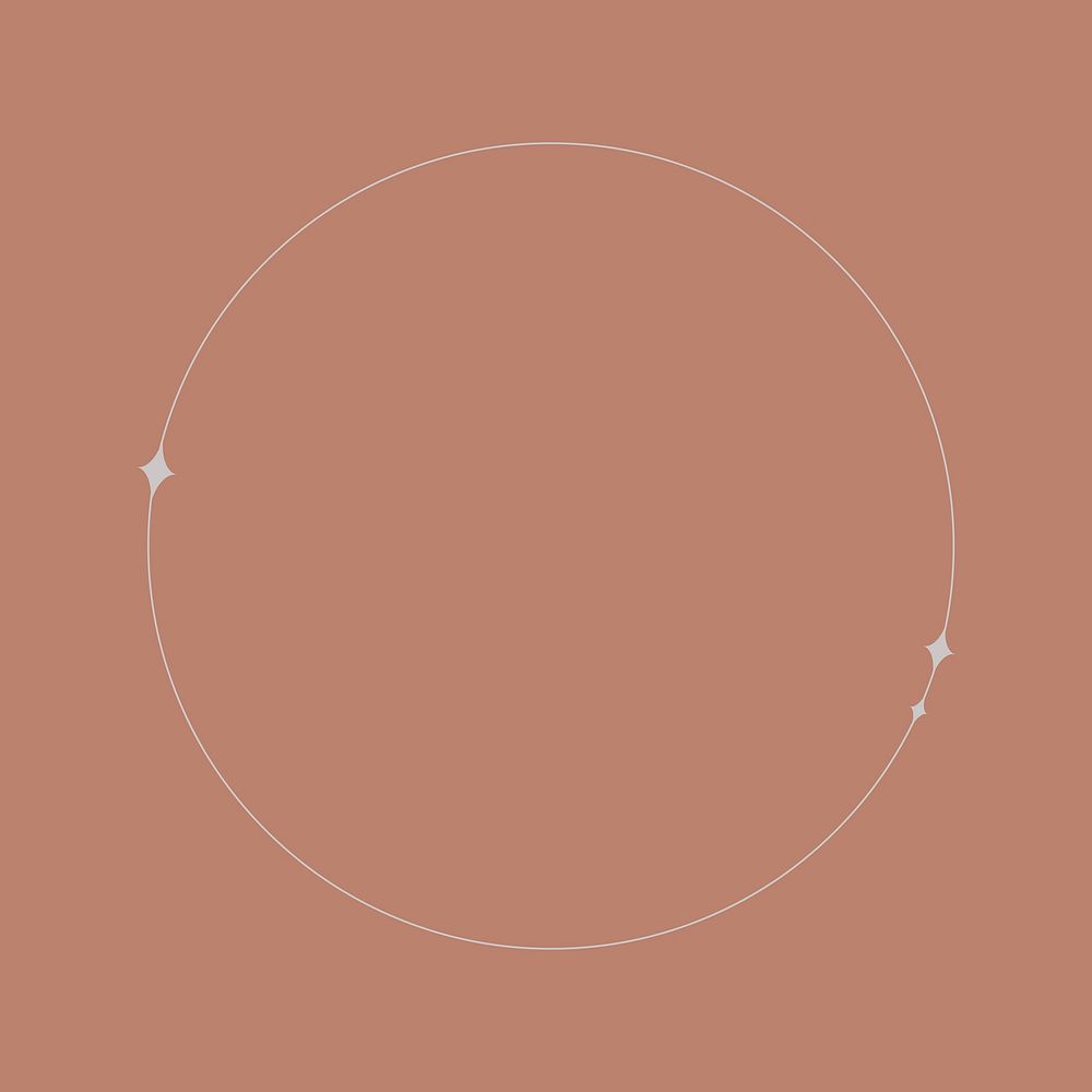 Line art circle, minimal frame vector