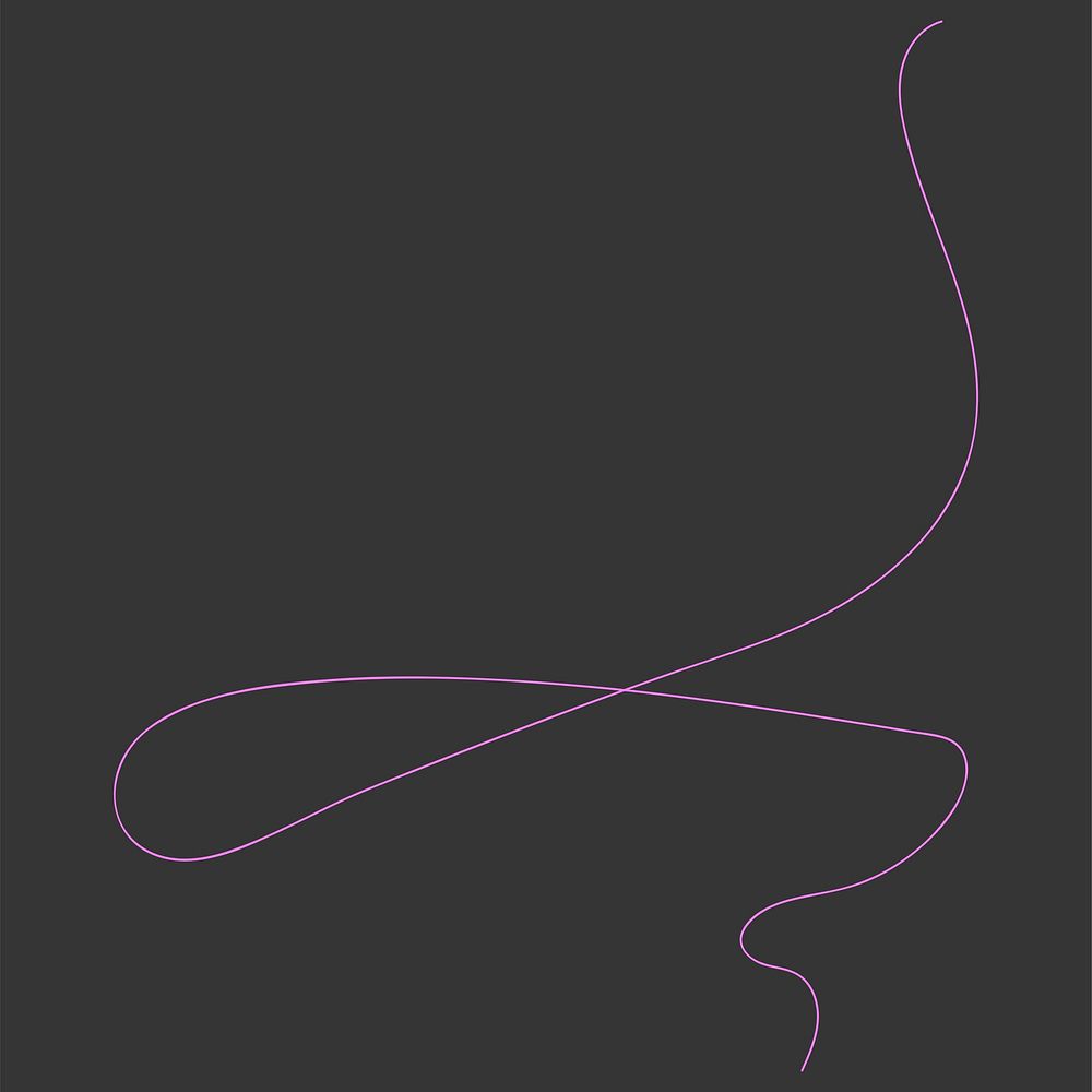 Pink minimal line, aesthetic scribble vector