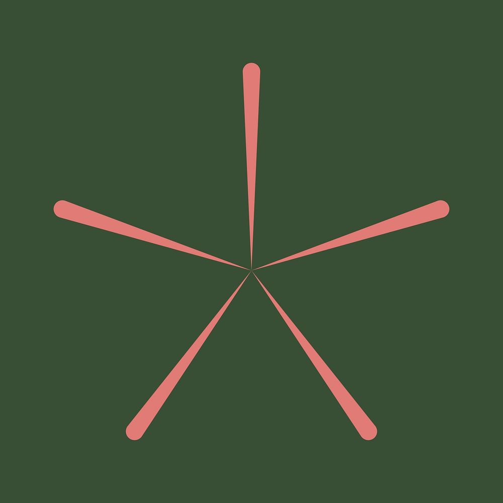 Pink starburst shape, aesthetic design psd