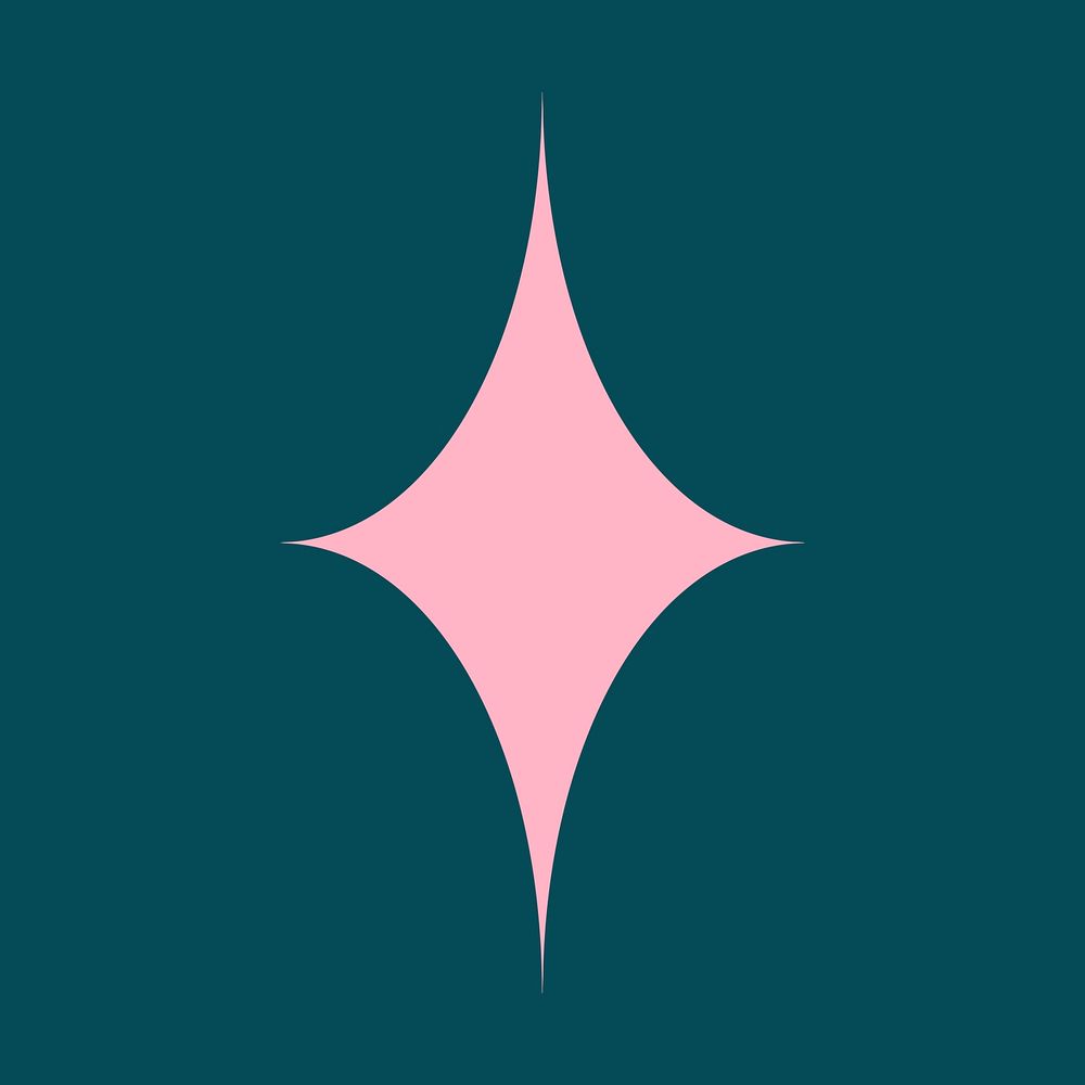 Pink sparkle star, aesthetic shape Free PSD rawpixel