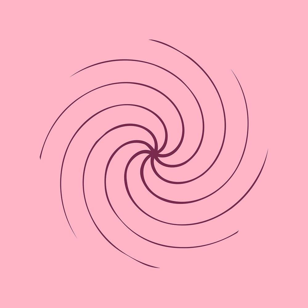 Purple spiral circle, abstract shape psd