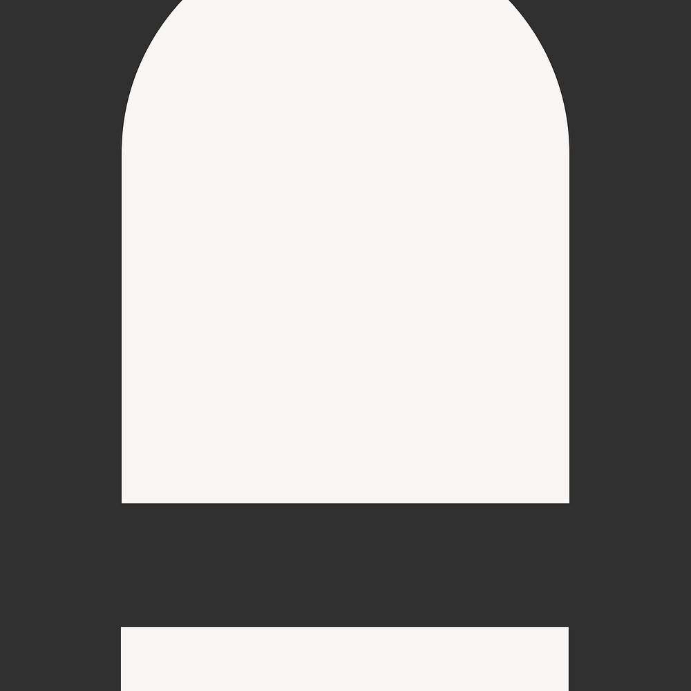 Arch shape frame, black background vector