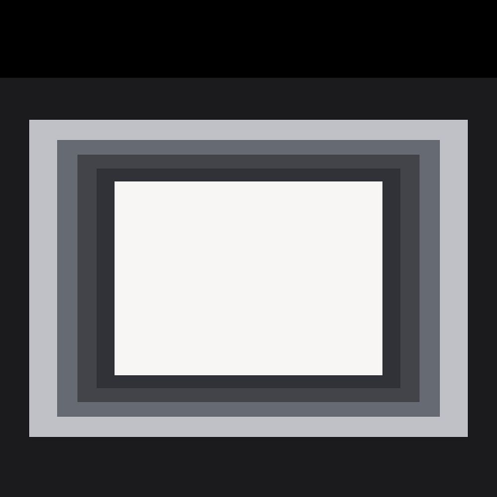Layered rectangle frame, black background vector