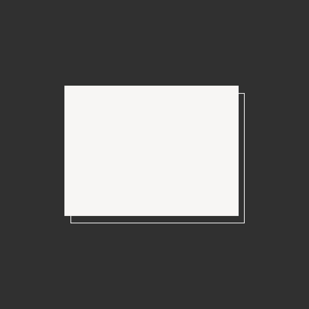 Geometric rectangle frame, black background vector