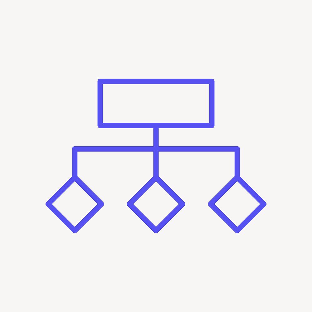 Flowchart icon, purple gradient psd | Icons - rawpixel