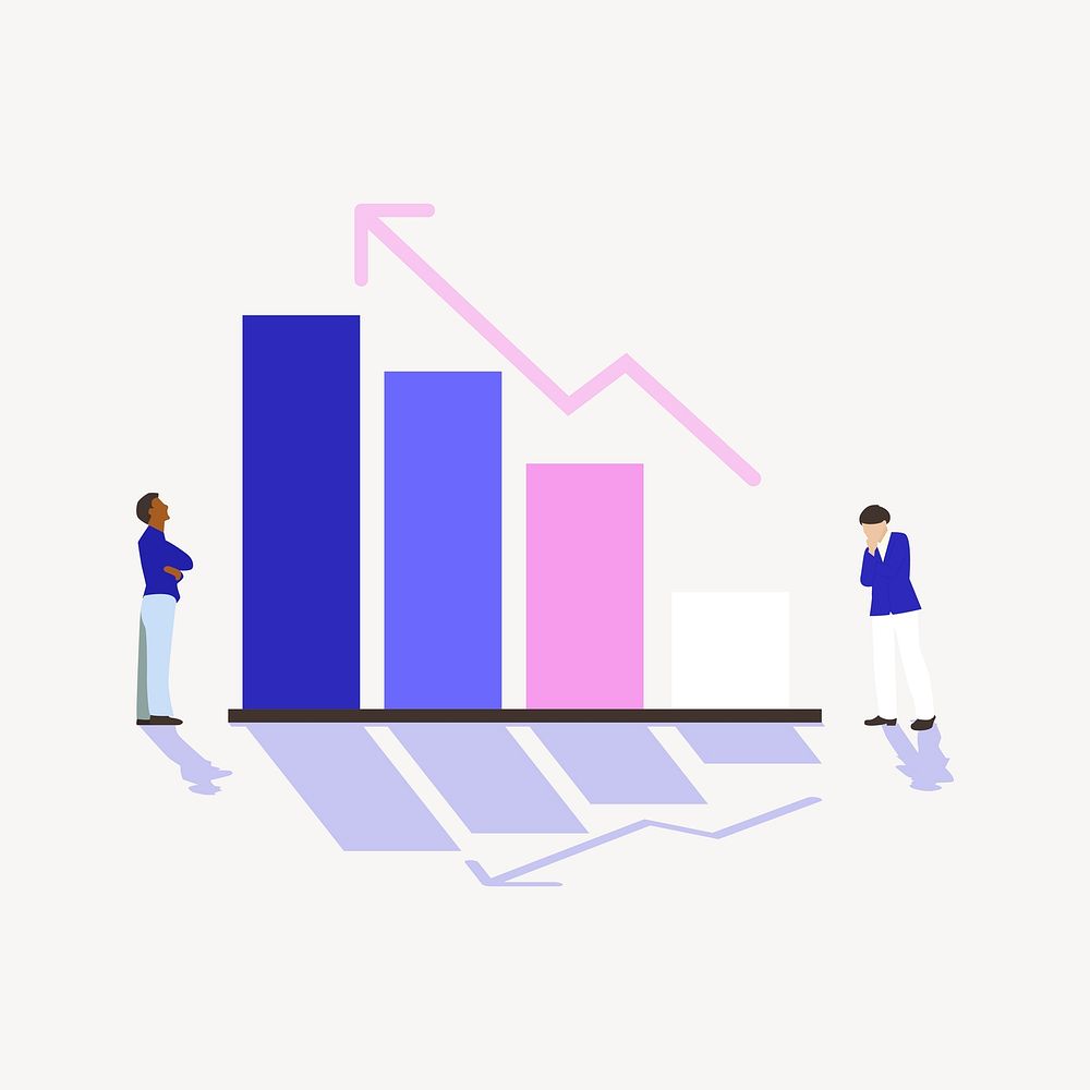 Business growth icon, teamwork illustration vector