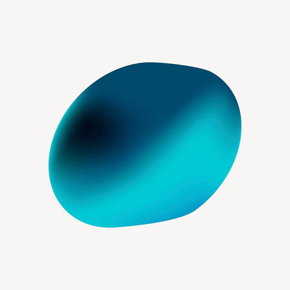 Gradient blob shape, blue vector