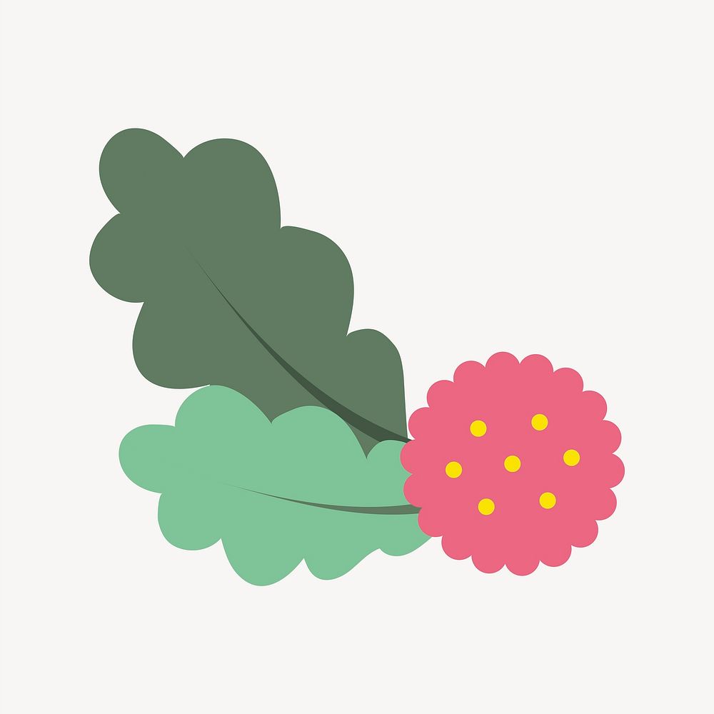 Cute flower, pastel illustration, collage element vector
