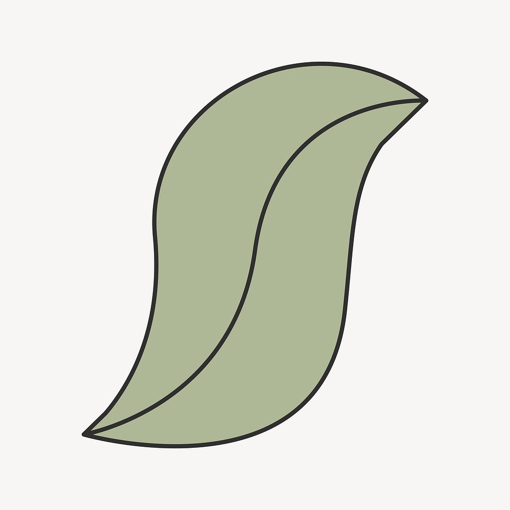 Abstract leaf line art logo element vector
