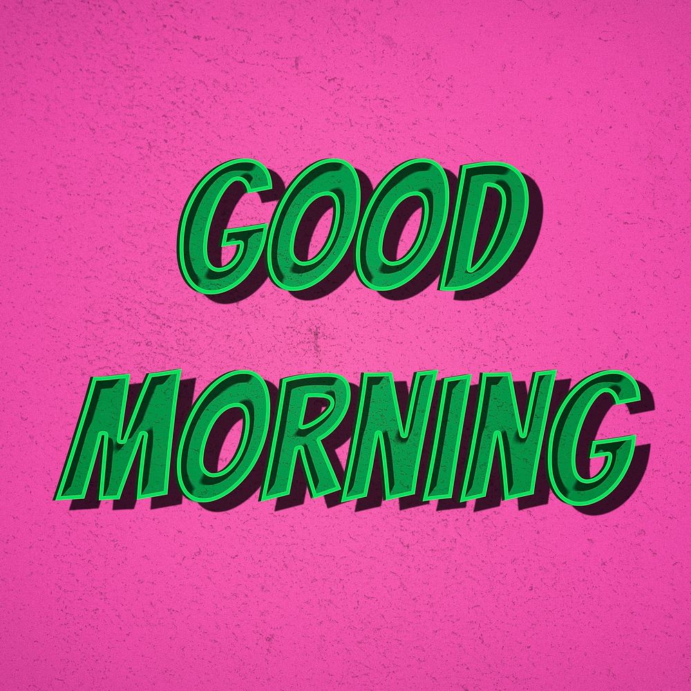 Good morning retro style typography
