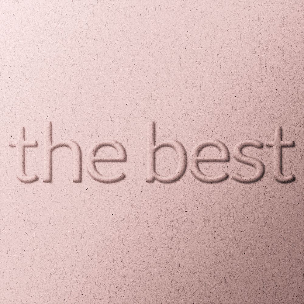 The best word emboss typography on paper texture