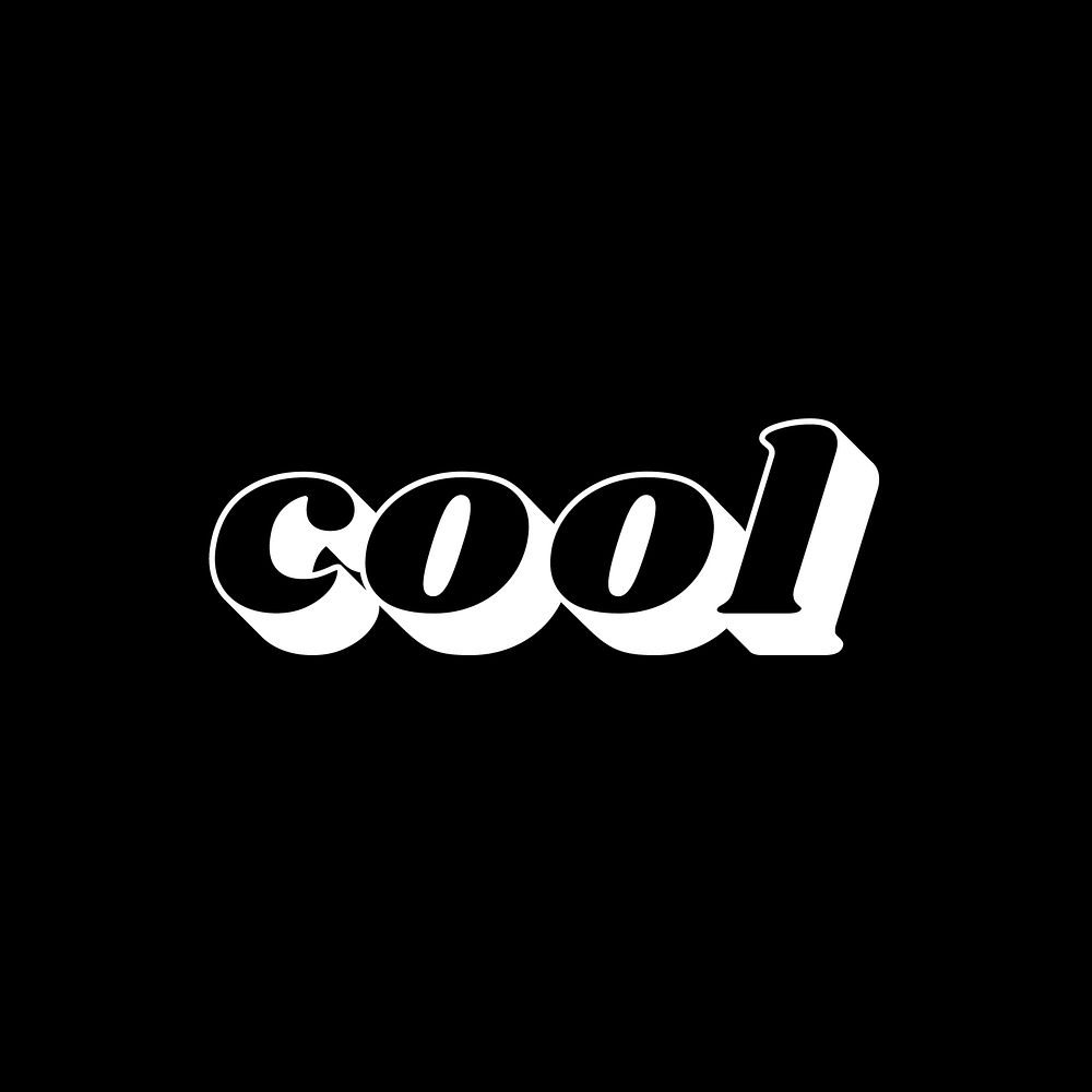 Cooly lettering shadow effect bold font typography
