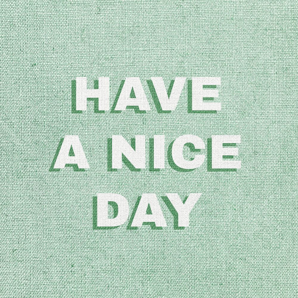 Have a nice day lettering pastel shadow font