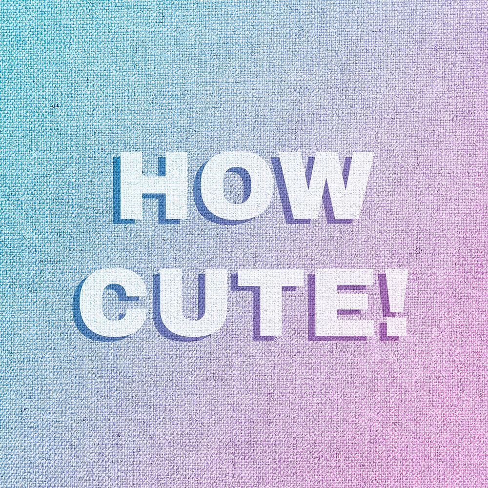How cute! word pastel textured font typography