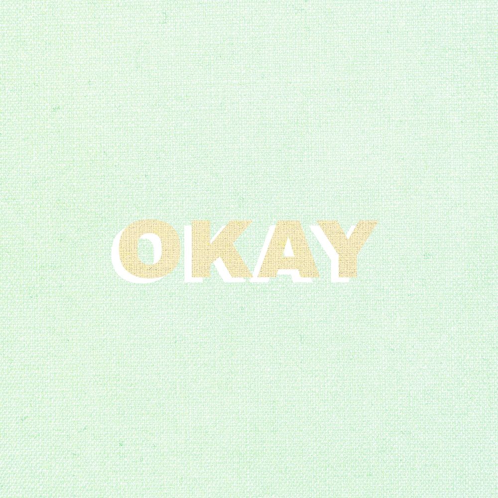 Okay lettering bold font shadow typography