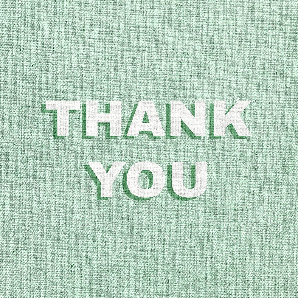 Thank you word pastel fabric texture