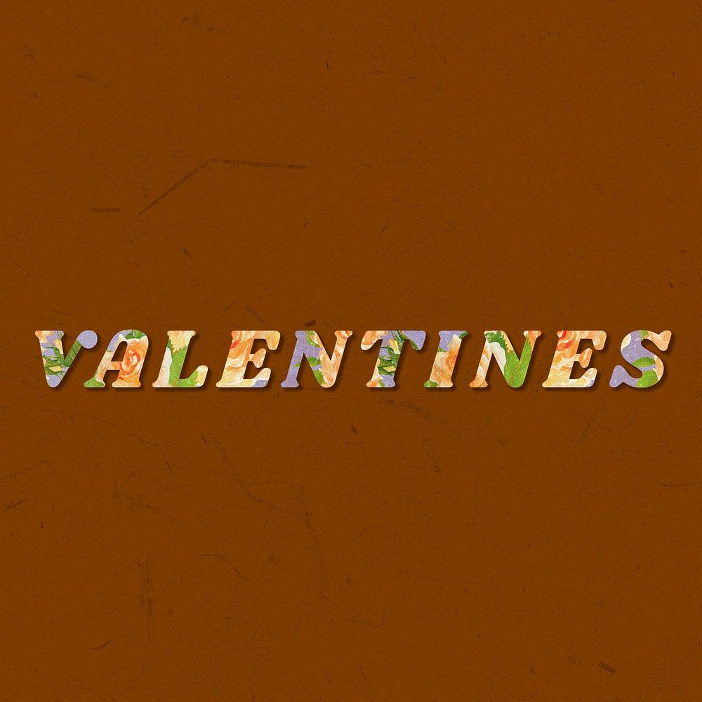Colorful Valentines text vintage font