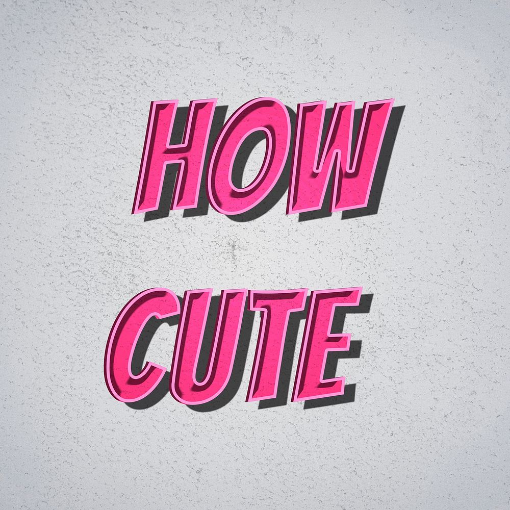 How cute message retro typography illustration