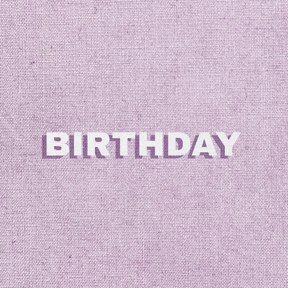 Birthday lettering pastel textured font typography