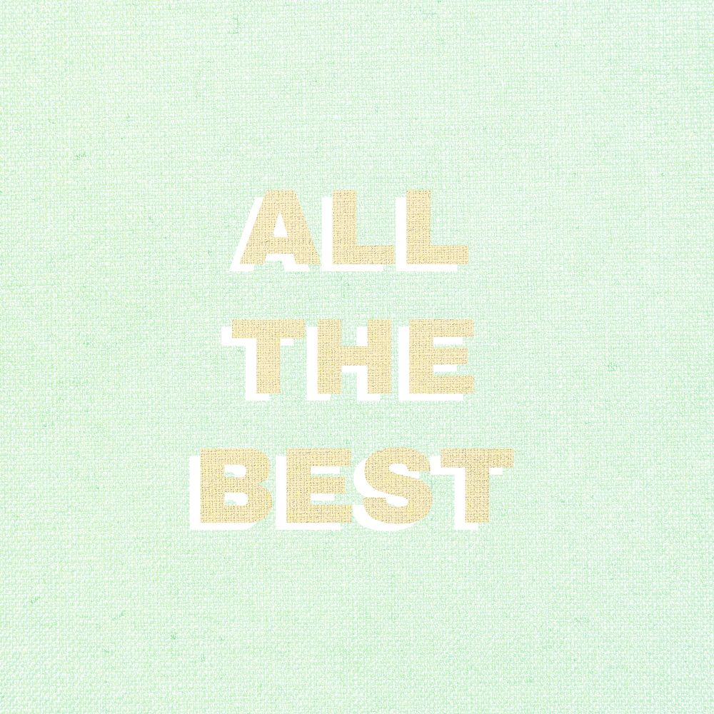 All the best text pastel shadow font