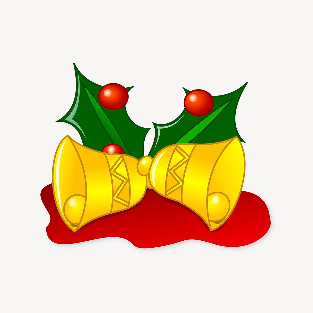 Christmas bells clipart illustration psd. Free public domain CC0 image.