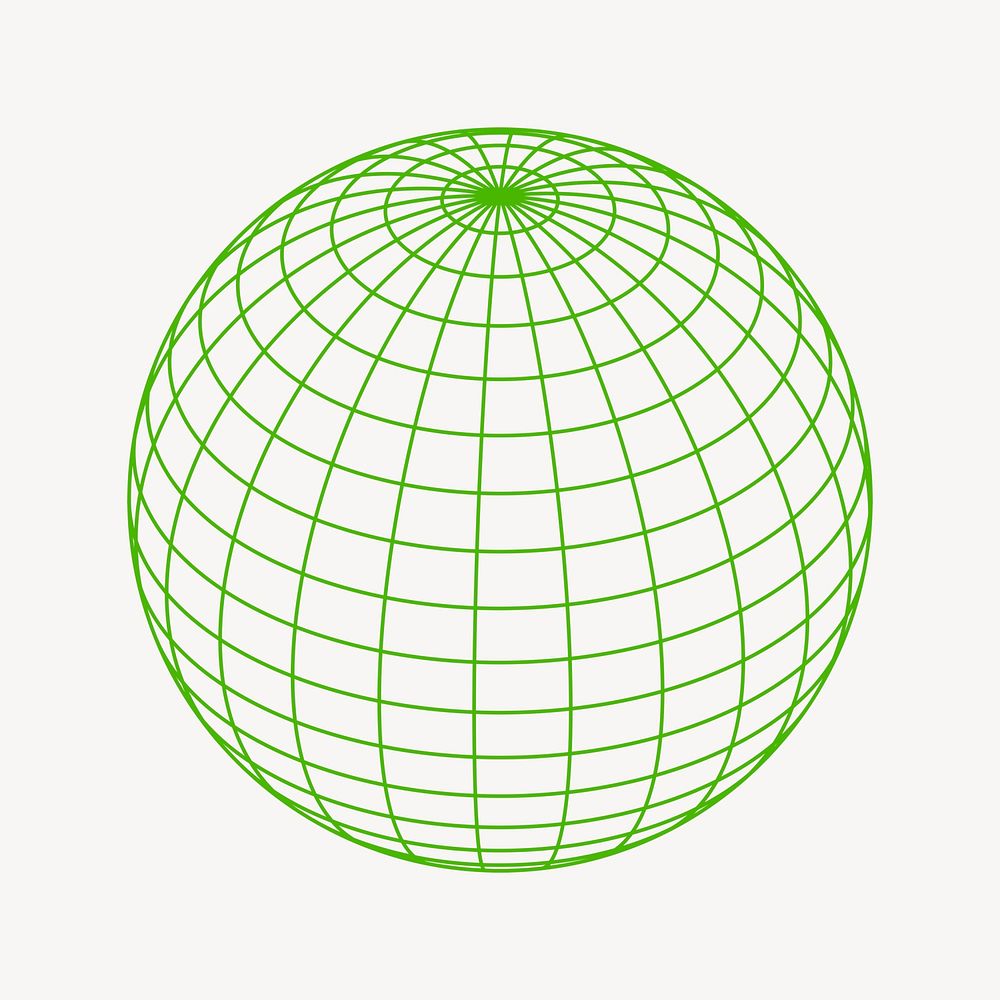 Grid globe clipart illustration psd. Free public domain CC0 image.